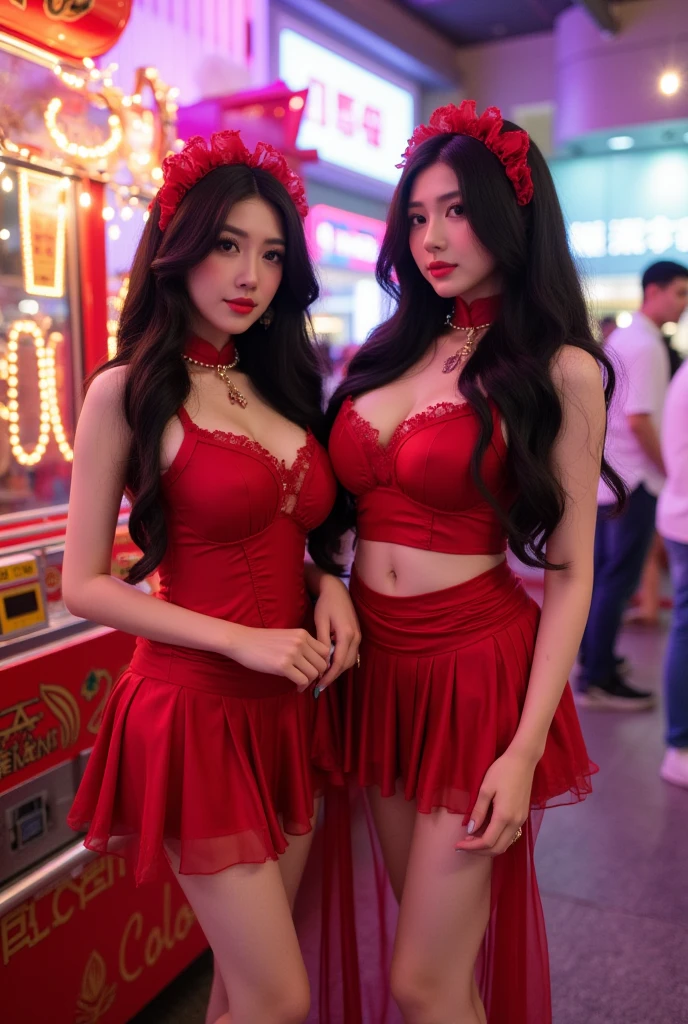 Two sexy people,Outstanding proportions,Temptation Pose,Provocative costume,Tavern
