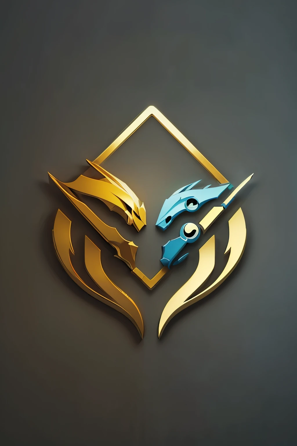  a very simple organic 2 robot logo, metal emblem ,  emblem only gray color , powerful, quiet, Passive clothing , ILM, symmetrical, chic,  high quality, with a white background