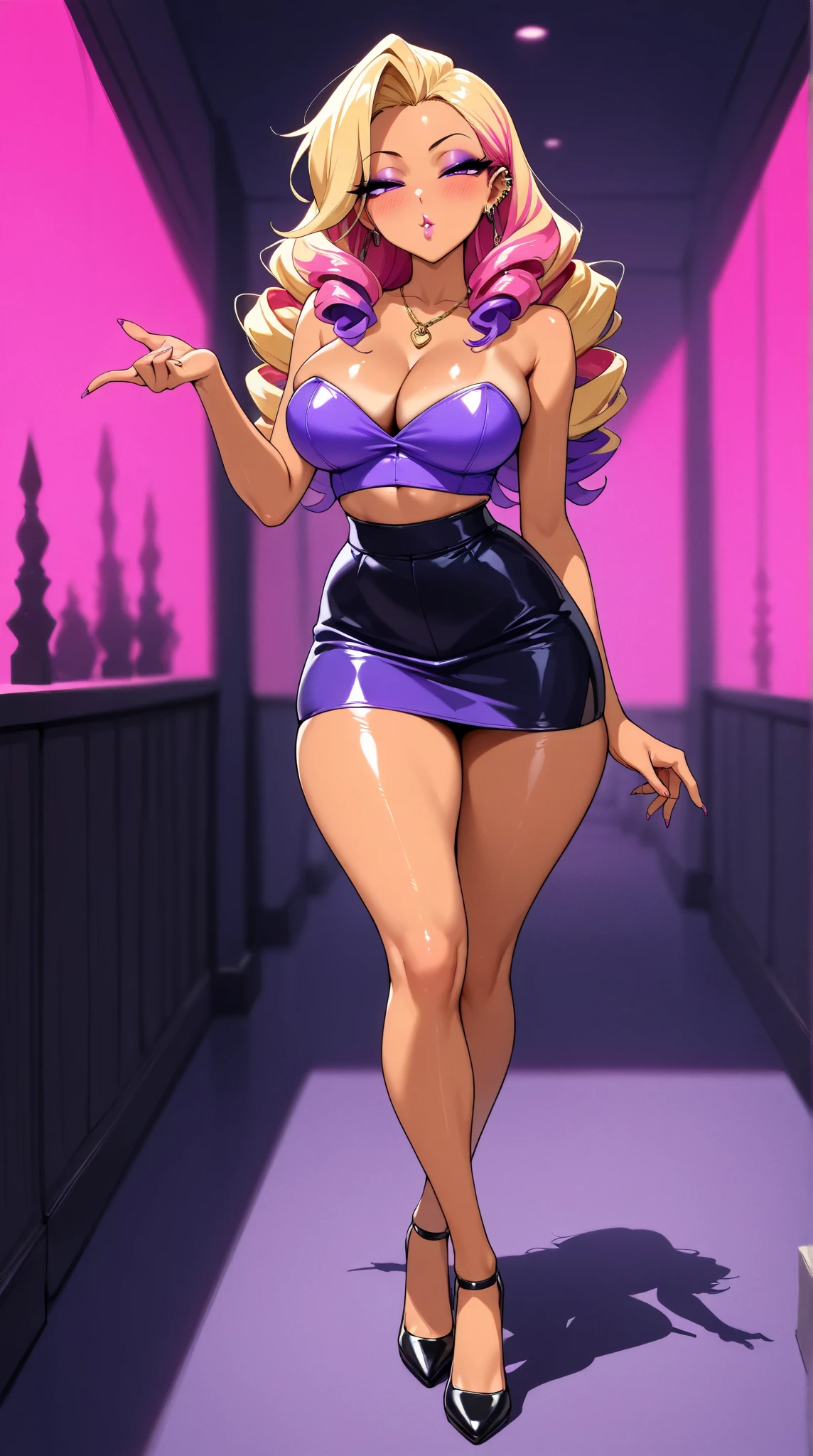 ((large breasted, big haunches)), (much longer elf ears), (mellow), beautfull woman, ((very high height)), long and messy white hair, {purple} large witch hat, {purple} cutout neckline dress, ({purple} pelvic curtain), high-top latex boots, witch, whole body, standing, perfect detail, excellent detail, Perfect Body Detail, ultra body detail, realist detail, super realist detail, ultra realist detail, highly realist detail,