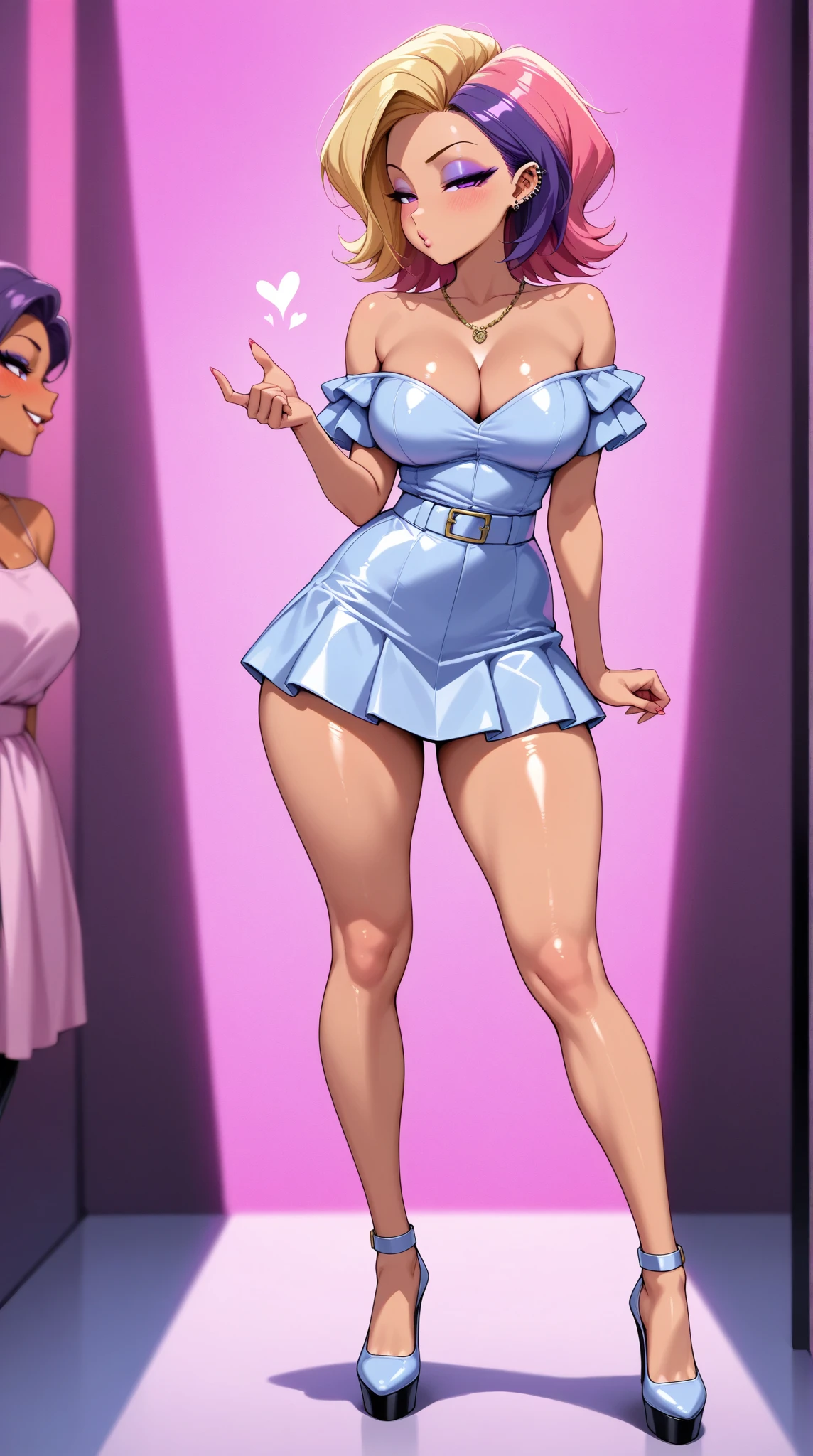 ten mens, made of fire, Broad Hips, beautiful breasts, ((whole body)), seducer, seducer little smile, seducer sexy stance, seducer tight cutout dress