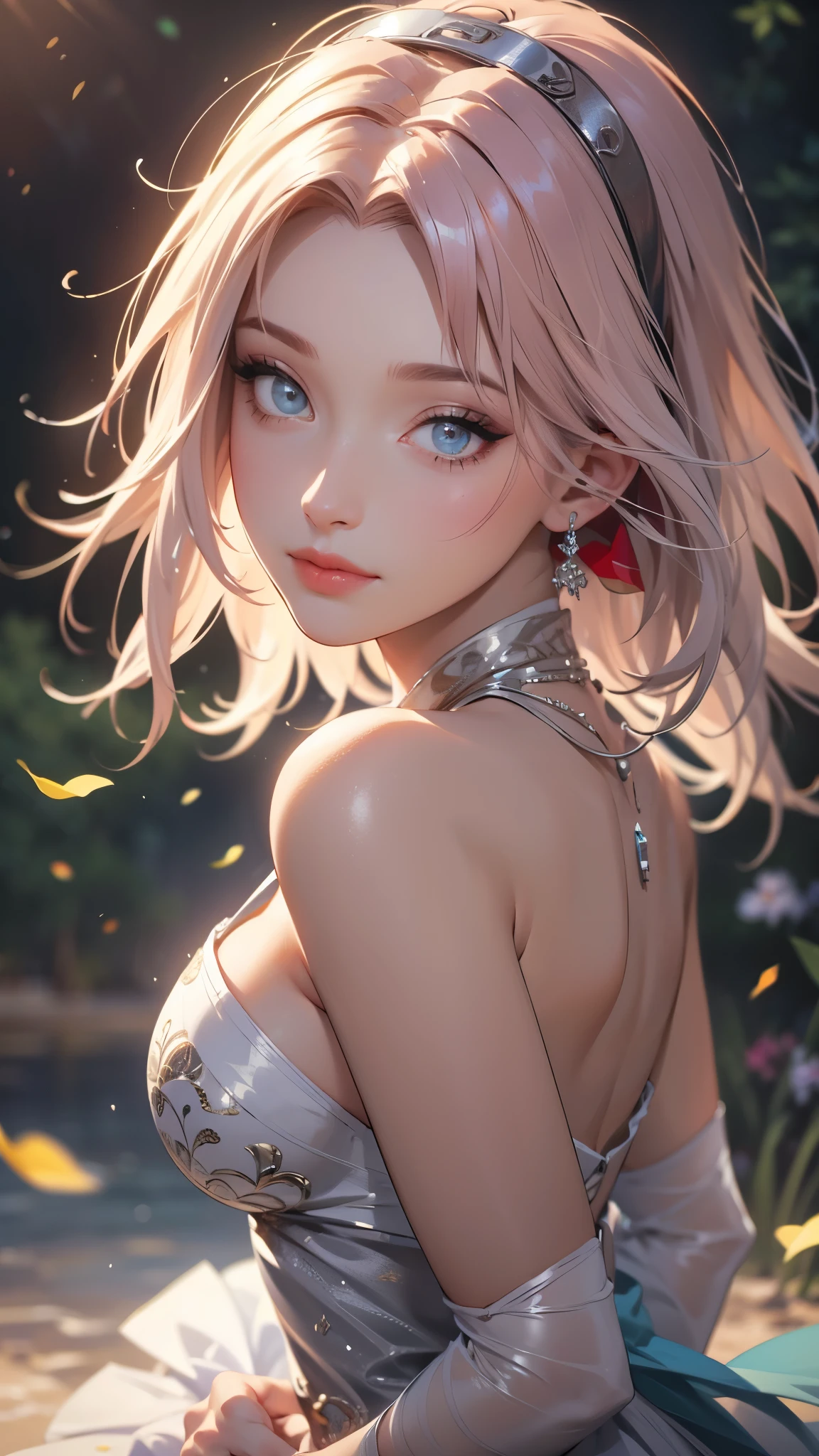a sexy Haruna Sakura from Naruto, sensual pose, sexy smile, alluring charm, transparent sexy outfit, no panties, naughty girl, messy hair, nsfw, (best quality,4k,8k,highres,masterpiece:1.2),ultra-detailed,(realistic,photorealistic,photo-realistic:1.37),extremely detailed eyes and face, beautiful detailed eyes, beautiful detailed lips, longeyelashes, highly detailed skin, intricate details