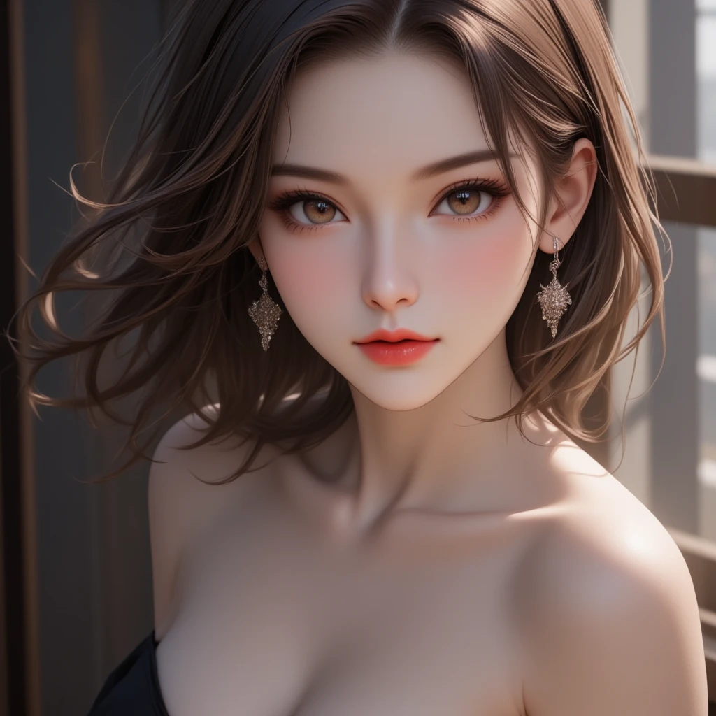 perfect posture, mix4,(64k, RAW photo, best quality, masterpiece:1.2), (realistic, photo-realistic:1.37),1girl,cute,cityscape, night, rain, wet, professional lighting, photon mapping, radiosity, physically-based rendering,, gradient black colour hair, black hair, short curly hair,  girl, white ball suit, top quality picture, high resolution, 1080p, (clear face), (detailed facial description), (detailed hand description), (masterpiece), (exquisite CG), extreme light and shadow, messy hair, master's work, rich details, (fine facial features), (highest quality picture), (masterpiece), (detailed eyes),Look ahead with your eyes,Fine collarbone,(huge breast), (squatting pose), (highest hyper realistic:1.3), (highest illustration), (highest resolution),  (extremely ultra highest detailed), (best illustration), (beautiful detailed eyes), (ultra highest detailed), (highest masterpiece), (wallpaper), (ultra highest detailed face), (tight abs), (realism photohyperrealistic) , (blushing whitened skin), (Best Quality), (((1 girl))),  (hyperrealistic, photo-hyper-realistic:1.37), (ultra-detailed), (cute), (solo), (smile:1.15), (closed mouth) , (beautiful detailed eyes), (((whitened skin))), (skin white), (bright skin), (pretty skin), (fresh skin), (realism photohyperrealistic), (Best Quality),  (( big Chest: 1.2)),  (bikini: 1.1), (Highly Detailed Face and Skin Texture), (Fine Eyes), (very realistic), (portrait of 20 years old), (perfect beautiful) (face detailed), (cute face), (beautiful eyes), (perfect eyes detailed), (perfect anatomy), (very cute), (64k Resolution), (human hands), (elegant),  (detailed hairstyle), (photohyperrealistic), (RAW photo:1.2), (best quality), (ultra high res), (((1 girl))), (medium hair),, (ultra-detailed), (uhd :1.4), (UHQ :1.4) , (photo of nike ardila artis indonesia)