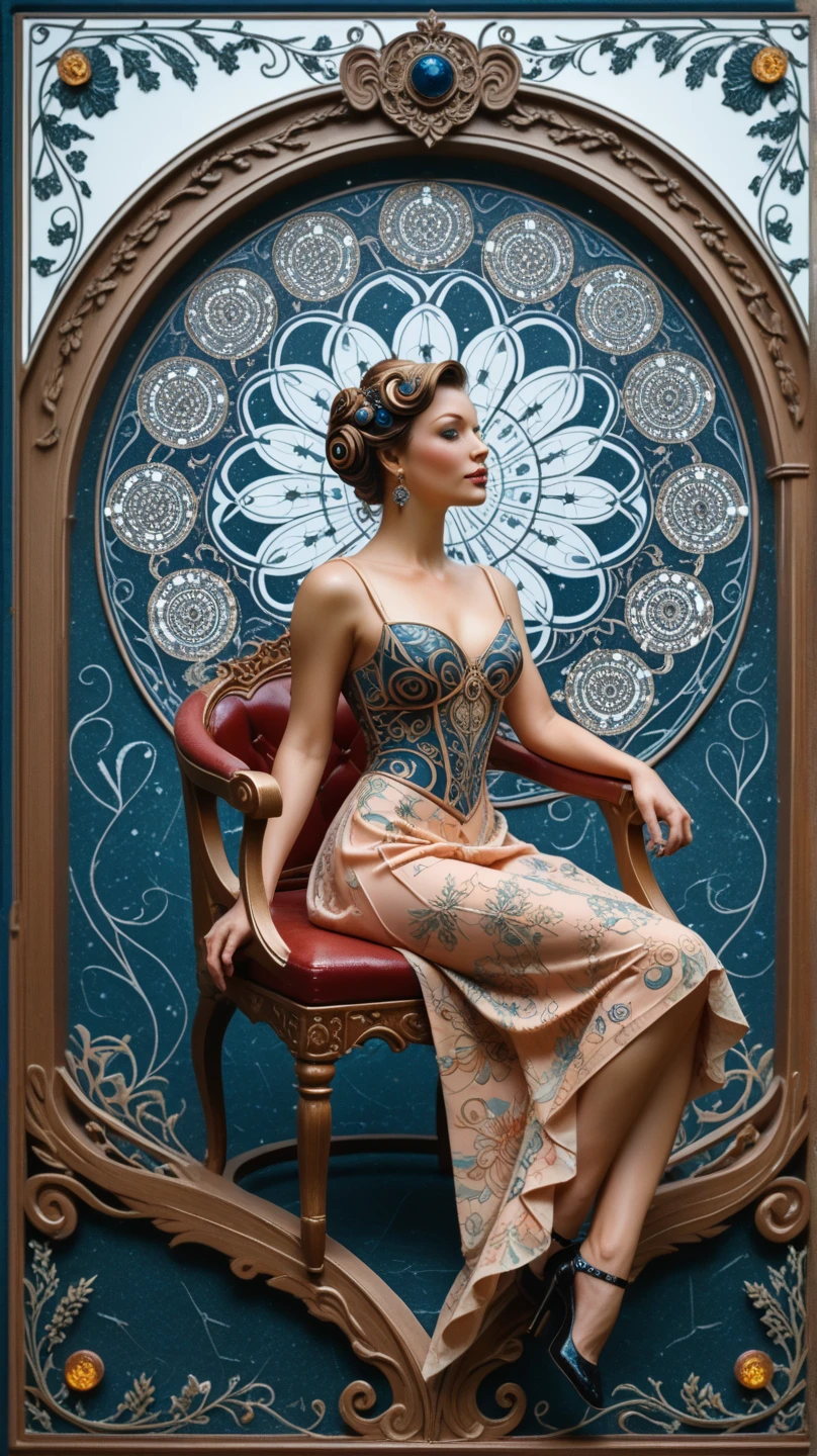 dryid Clay sculpture Reclining female figure, rich Art Nouveau patterns, rich textures, harmonious color palette, elegance and luxurious beauty intertwined with ornamental curls, contrast between the falling rain and the body, symbolism, elegance, ultra realistic, high detail. , sharp focus, high detail, fantasy style. Greg Rutkowski , rich Art Nouveau patterns, rich textures, harmonious color palette, elegance and luxurious beauty intertwined with ornamental curls, contrast between the falling rain and the body, symbolism, elegance, ultra realistic, high detail. , sharp focus, high detail, fantasy style. Greg Rutkowski