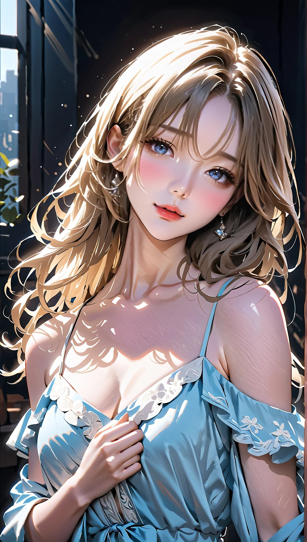 (((on the beds、Woman sleeping face down)))、((posterior view)),(Looks Back)(The back visible)、(Sleeping face down)1 girl, Silver hair, striated hair, Bangs, Blunt bangs, Long hair, Pink hair, aqua eyes, longeyelashes, Purple eyes, makeup, Smile, Parted lips, Realism, Verism, surrealism, depth of fields, One-person viewpoint, F/1.8, 135 mm, canon, nffsw, retinas, masutepiece, ccurate, Anatomically correct, Textured skin, Super Detail, high details, High quality, Best Quality, hight resolution, 1080p, hard disk, 4K, 8K、((Off-the-shoulder pure white hand-knitted sweater dress、(stick out buttocks)((White T-back panties)),((sexypose))、(camel's toe),((No skirt))、(camel's toe),shinny skin。realisitic、Photorealsitic:1.37)、(Kpop Idol)、Medium Hair、(Pink blush)、(illuminating)、(独奏)、dynamicposes (Slim legs)、erotick、nffsw、Highly detailed ambient occlusion、超A high resolution,