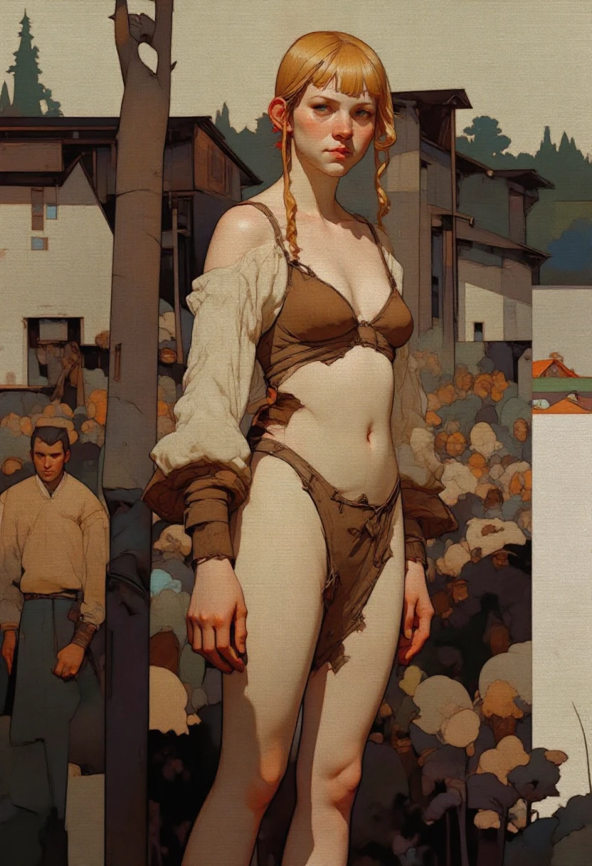 shepherd holding a stick, wandering, sheep, sheep, sheep,sheep,sheep,sheep,sheep, many sheep and dogs and birds, blood, dirty clothe, a mature sad female, back of female, ethereal, large breasts, vivid color, bare shoulders, arms down, armpits, thighs, [light smile], expressionless, masterpiece, 8k resolution, fantasy art, ((high jumper's body proportions)), ((obesity: 0.0)), ((((no panties)))), ((no panties))), ((( No pants))),(((No socks)))),(No skirt)))),((No shoes)))),((Dynamic posture)))), (Full body))), , (Greek feet), (Carefully groomed nails),((Delicate and small toes, perfect toes))), (Camel toes),((Correct anatomy)),((Correct dissection))),( Clothing: high slit design, white flowers cut at the waist, perfectly blending with the figure))), (((the world of clouds and mist))), (the clothes are painted with dirty and blood )))),