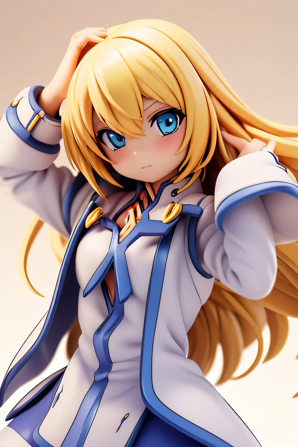 perfect anatomy best quality , highest resolution,((Clothes with metallic luster shiny blonde hair blue eyes girl))) TALES OF SYMPHONIA Collet Brunel girl