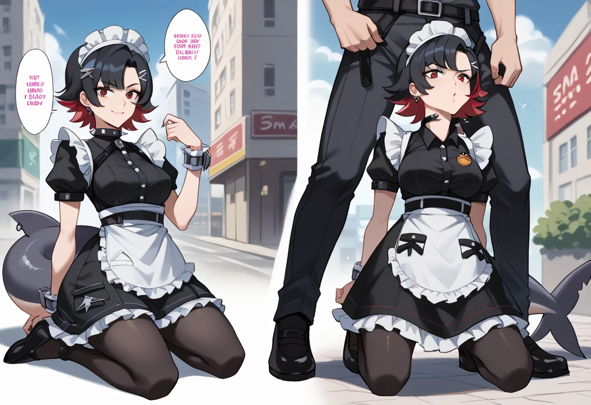 NSFW,masterpiece,Highest quality,High resolution,Super detailed,marnie_\(pokemon\),Aqua Eye, Black Choker, Red ribbon,Small breasts,(Classic maid outfit),Off the shoulder,Crop top,Headdress,mini skirt,garter belt,expectant face,Frustrated face,Embarrassed,blush,(??????? face),Old-fashioned coffee shop,heart,Trembling,(Middle-aged men),Falling into Pleasure,(Squirting),(Having sex),Insert,Creampie