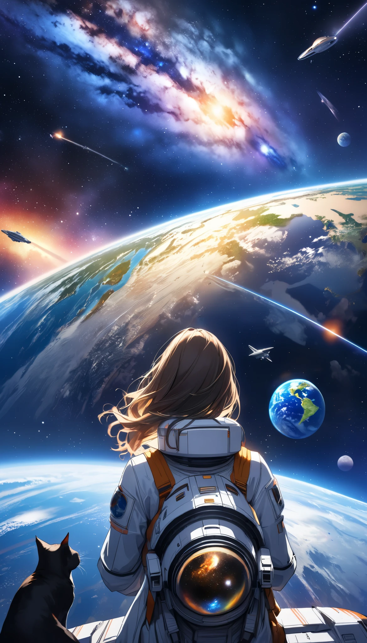 solar system, planet earth, space ships, outer space, Stars