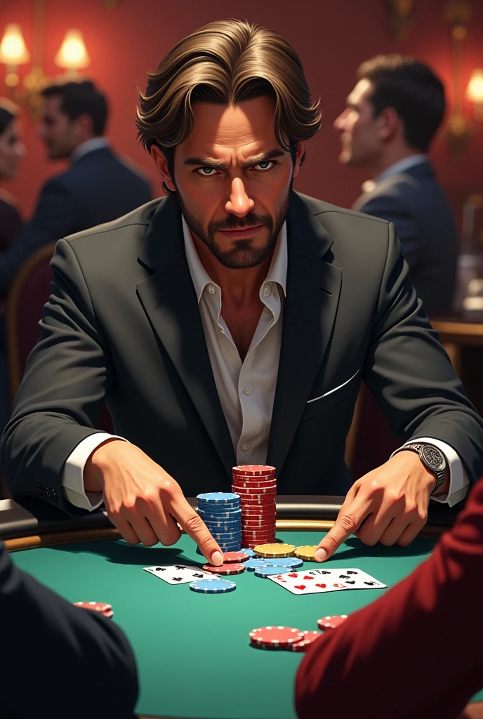 homem Ciborgue em cassino em las vegas
