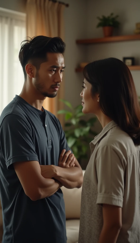 A husband and wife are arguing