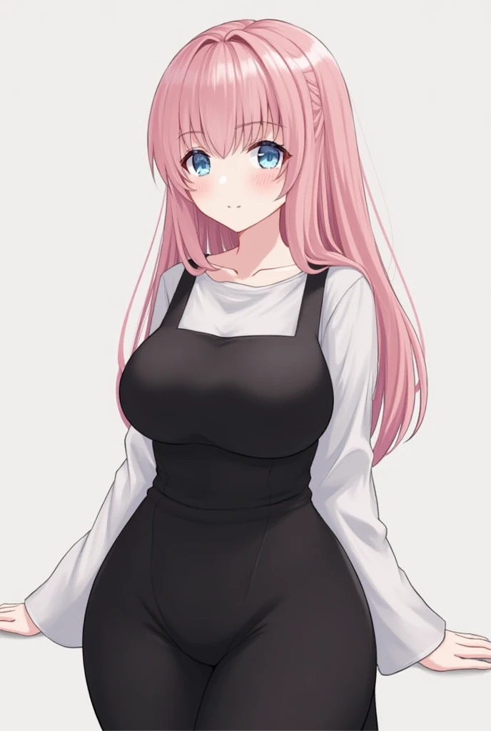anime giRl with pink haiR and black dRess posing foR the cameRa, maRin kitagawa fanaRt, R /aRt, R/aRt, R / aRt, 3/4 bust, Junko Ejima, Tick, gapmoe yandeRe, yandeRe. High, (SFW) safe foR woRk, anime moe aRtstyle, Her breasts, shiRabii
