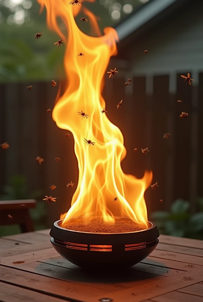 create a video on how flaming mosquito killer works based on Bernoulli principle
