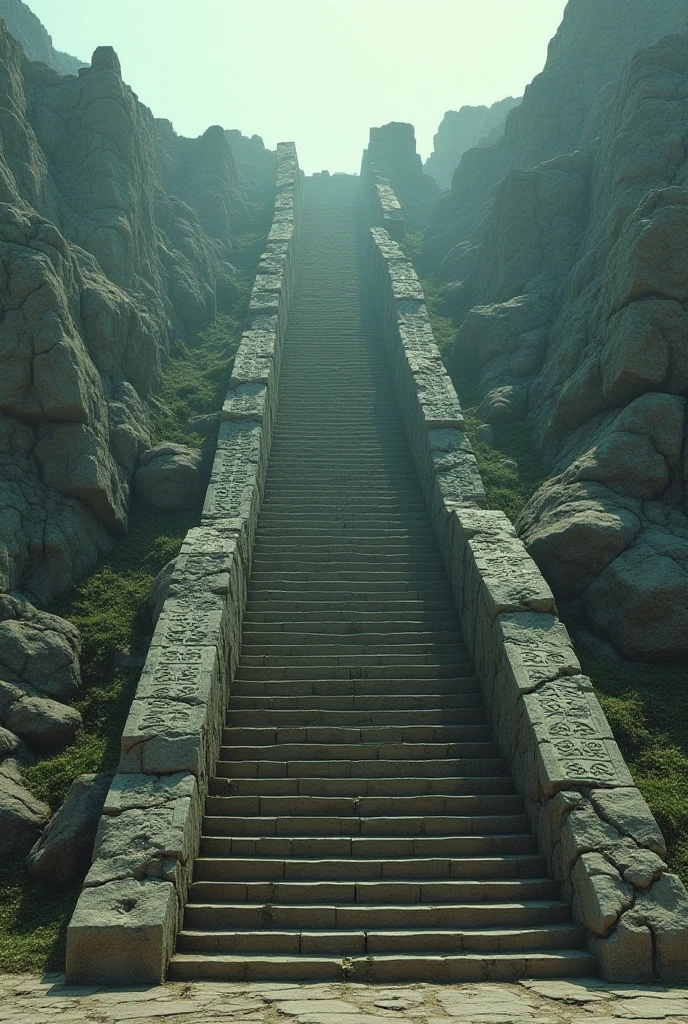 Make me the stairs from Squid Game the Netflix series in Very Encien