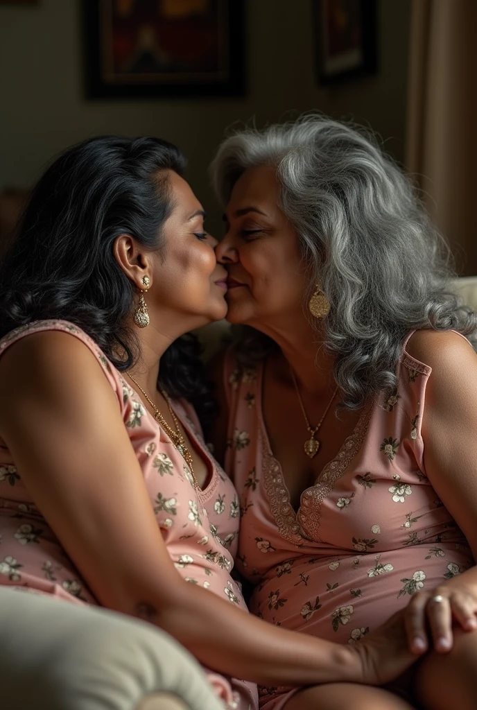 Beautiful very fat aunties 70 yrs old, kissing each other