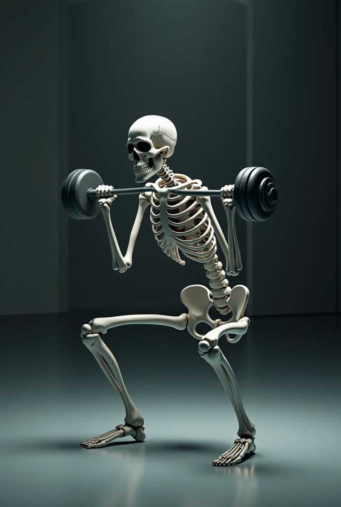 Muscular skeleton lifting weights