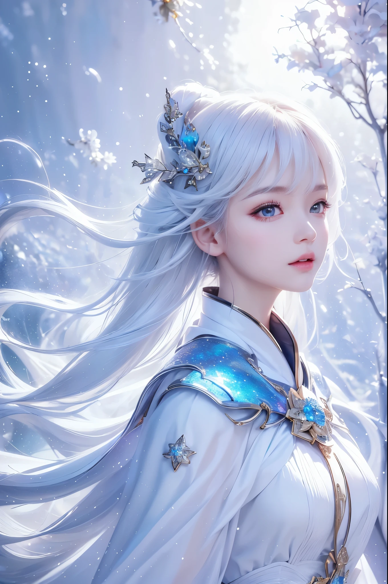 ((face focus:1.4, side face)), ((masterpiece)), ((( best quality))), (( Very detailed)), ((shape)),[ Realistic Light Effects ],shadow,( Fantasy Style ),(White background:1.6), simple background, (Earth Theme),(Cape)[(Hair Focus,(( one girl )),[( Big Slime Hair ): (Cloud Hair):0.3], (Background Hair ),( high saturation ),( Hair Surrounded by Galaxy Splash),)):(( Her Hair Is Made of Galactic Clouds ,:1.27628), ( Her Hair and Clothes Are Galactic Clouds and Star Clusters :1.1025),(Cape is becoming galaxy clouds), ((from side))
