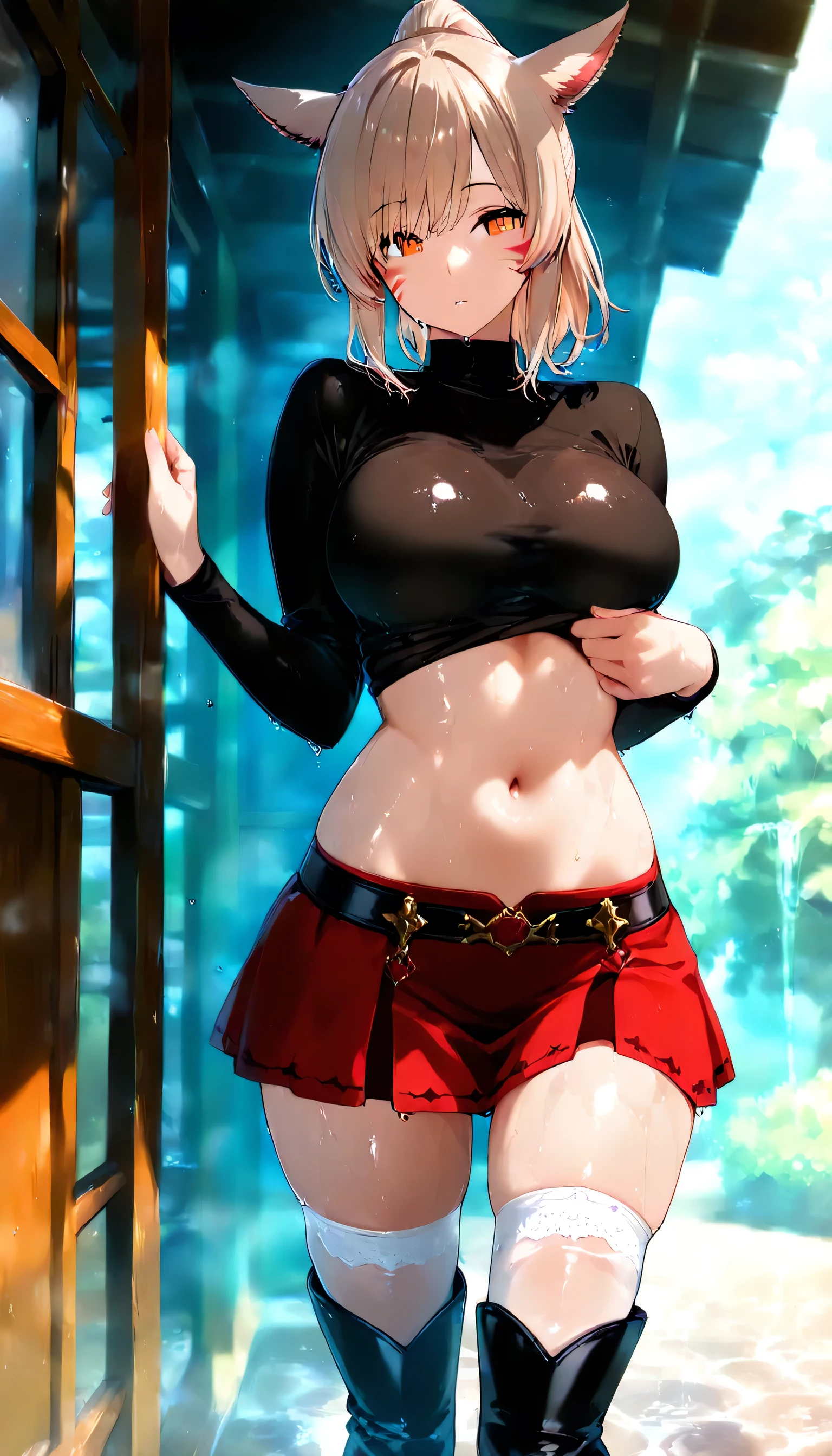 Artwork, absurderes , (Intricate details), (fullcolor),cinematic lighting,gunshot, no bust,extremely detailed 8k CG unity wallpaper,Temari\(boruto\), 1 girl, mature woman,yellow t-shirt,wore a tight black bra, wet white panties, While sitting, Full ar, (falling leaves:1.3), Outo
no leaves, (Thu), sun lighting, Maple tree, parted lips,Tuuli,  looking ahead at viewer,  