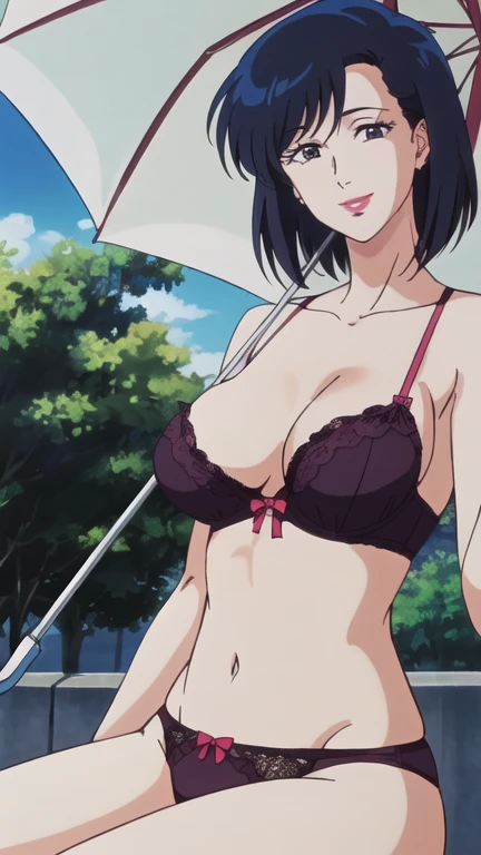 (WALLPAPER, masterpiece, 4k, anime style:1.9, ( detailed beach background, cowboy shot, looking at viewer, big breasts, big giant breast, open mouth, high color saturation, bold lines, bold drawing lines, (strong arms, flat belly, groin), detailed bold arm lines), (strong arms, thick arms), strong light on body, plain, bare body, (large breasts, perky boonimum clothing, taking off shirt, bare shoulders, off-shoulders, bare chest, polished nails, seductive, clean legs, (very tight plain white micro bikini, wedding veil, white flower wedding crown), no shirt, showing off), hinata\(boruto\), mature female, sunbathing, milf, (curvy:0.8), solo, (short hair, hime cut), (dark blue hair color:1.1), white, flat belly, perfect eyes, white sciera, white eyes, anime eyes, smoky eyeliner, eyeshadow, perfect face, shy, sharp focus, professional artwork, intricate details, colorful, vibrant colors, vivid colors, digital blending, ultra detailed body, ultra detail hair, ultra detail face, trending on pixiv, smile, happy, very hot colors, sunny day, outdoor,