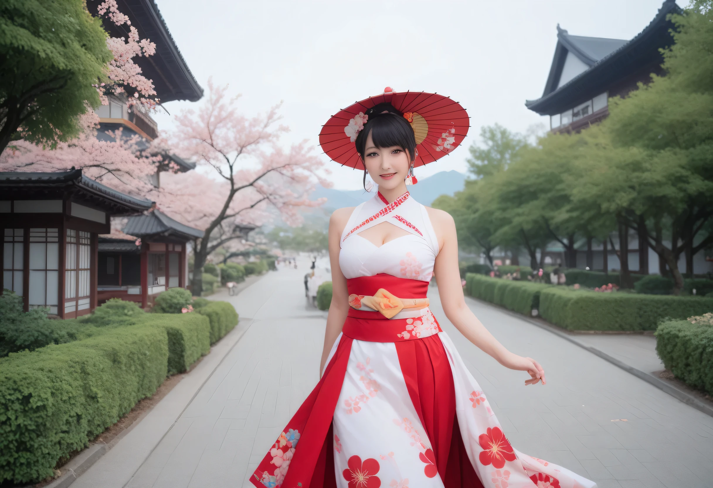 Japan　 beautiful scenery　4 Patterns 　 girl 　 cosplay　Exposing Outfits 　 Faces Preferred by Overseas People　Japan人　Busty　Body Type