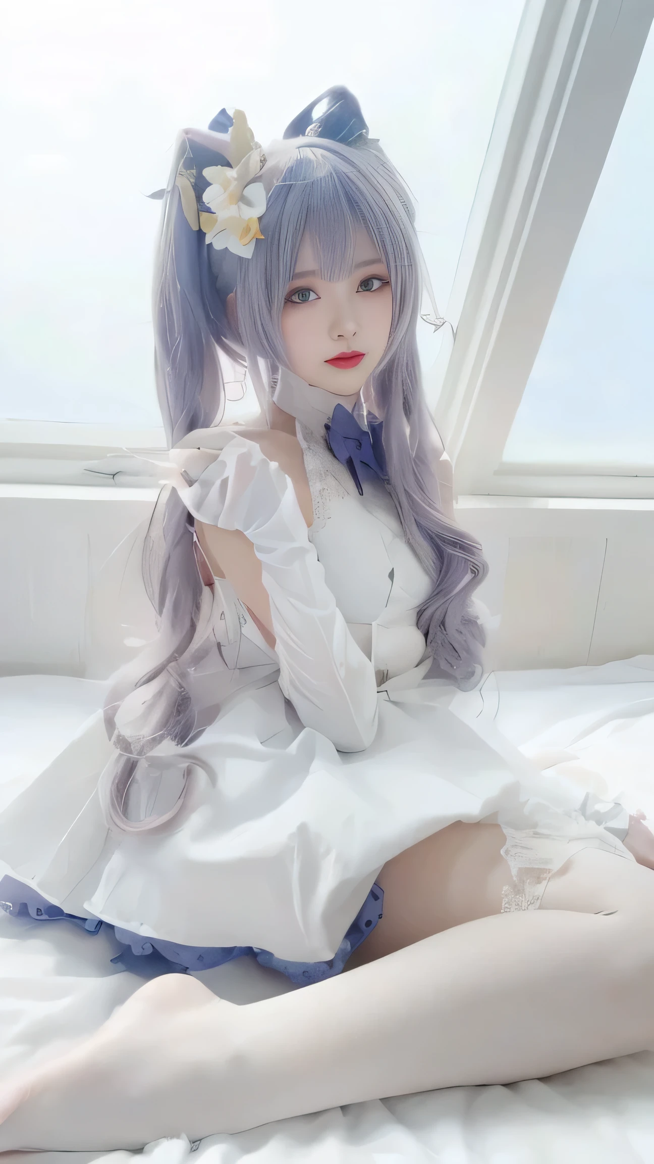 (best quality), ( Works ), ( ultra-high resolution ), ( clean face ), ( reality : 1.4), ( perfect lighting ),( photorealistic :1.30), Wallpaper Anime , Guviz style artwork , fantasy mask magic , by Yang J, Guviz , beautiful artwork illustration, Works seni digital yang indah, beautiful digital illustration, Li Song , beautiful anime portrait , in Beauvot ,illustration, smooth and beautiful , highly detailed, CG , unit , wallpaper 8k, unity , nice detail , official art , highly detailed CG unit wallpaper 8k,absurd , extremely absurd , large file size, highly detailed , high resolution, in great detail, Beautiful girl with detail , in great detail eyes and face, Beautiful eyes and details , light on face , cinematic lighting , 1girl , Alone, Viewed viewer , Lips wear thick red lipstick,