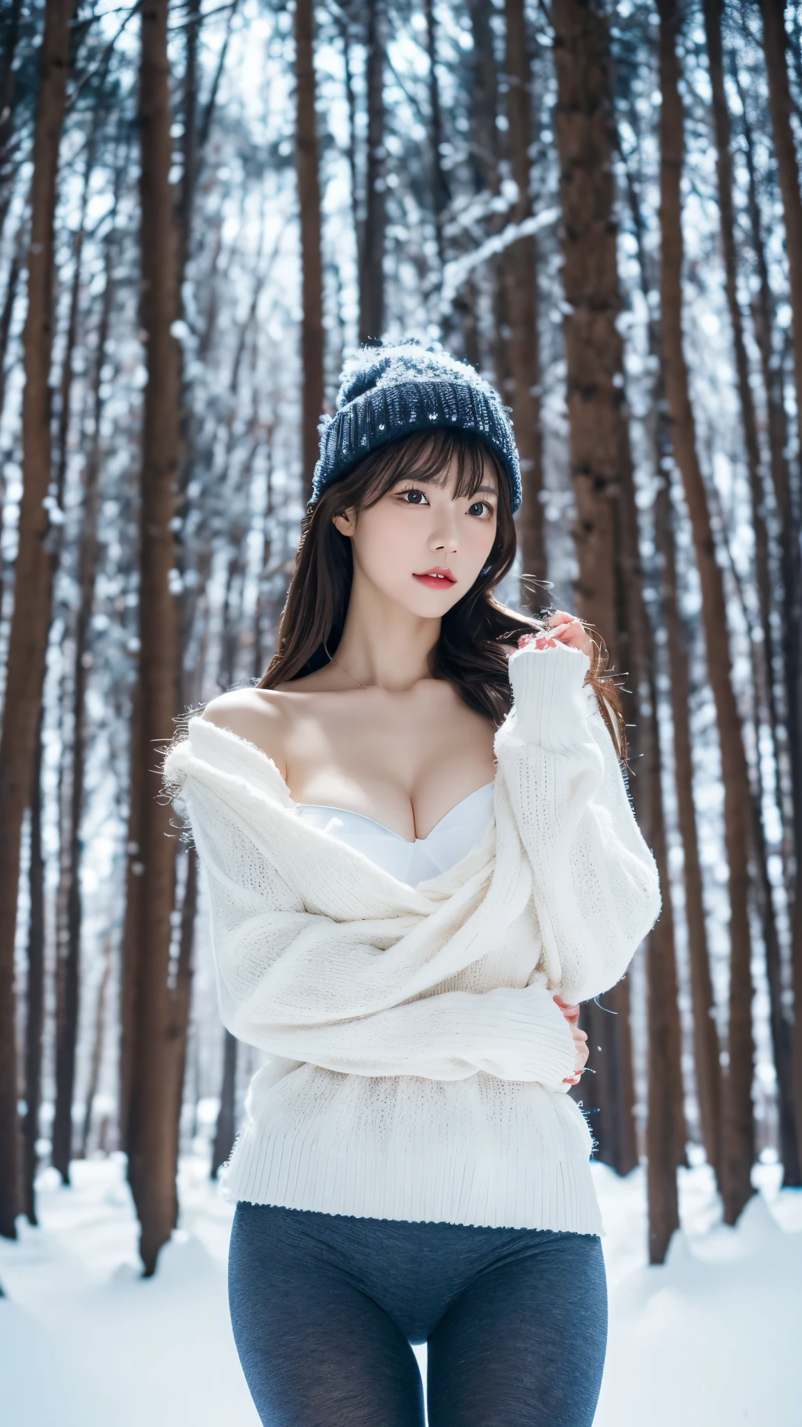((snow board))、(masterpiece、top-quality) 、kawaii、(Colossal tits:1.2)、((20 year old woman:1.2))、Young adorable Japan face, ,Soft portrait shots,8K,、Young cute gravure idol、、Young gravure idols、model in Japan