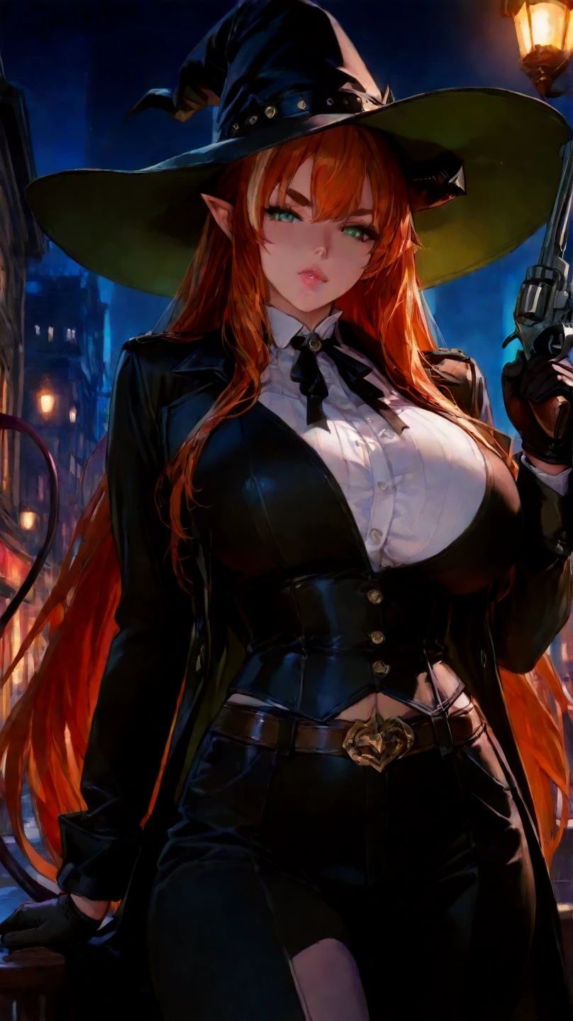 canon 50mm lens,(portrait) of (supermodel cowboy) young woman, curvy build, medium ginger hair, fair skin, dark green eyes, wearing wide-brimmed cowboy hat with floral appliqué, Sequined western shirt, suede pants with lace-up detail, sequined cowboy boots , scarf leather gloves with reinforced palms and fingers, set in the far west era, in Bucking Chute, Metal gates towering over the dirt, cyberpunk, future, sexy, detailed face, ,Masterpiece,best quality, photo, realistic, very aesthetic