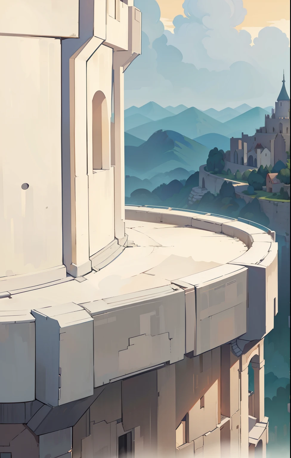 best quality, Tower of Babel,illustration, poster, 8K, masterpiece,Cartoon,Simple