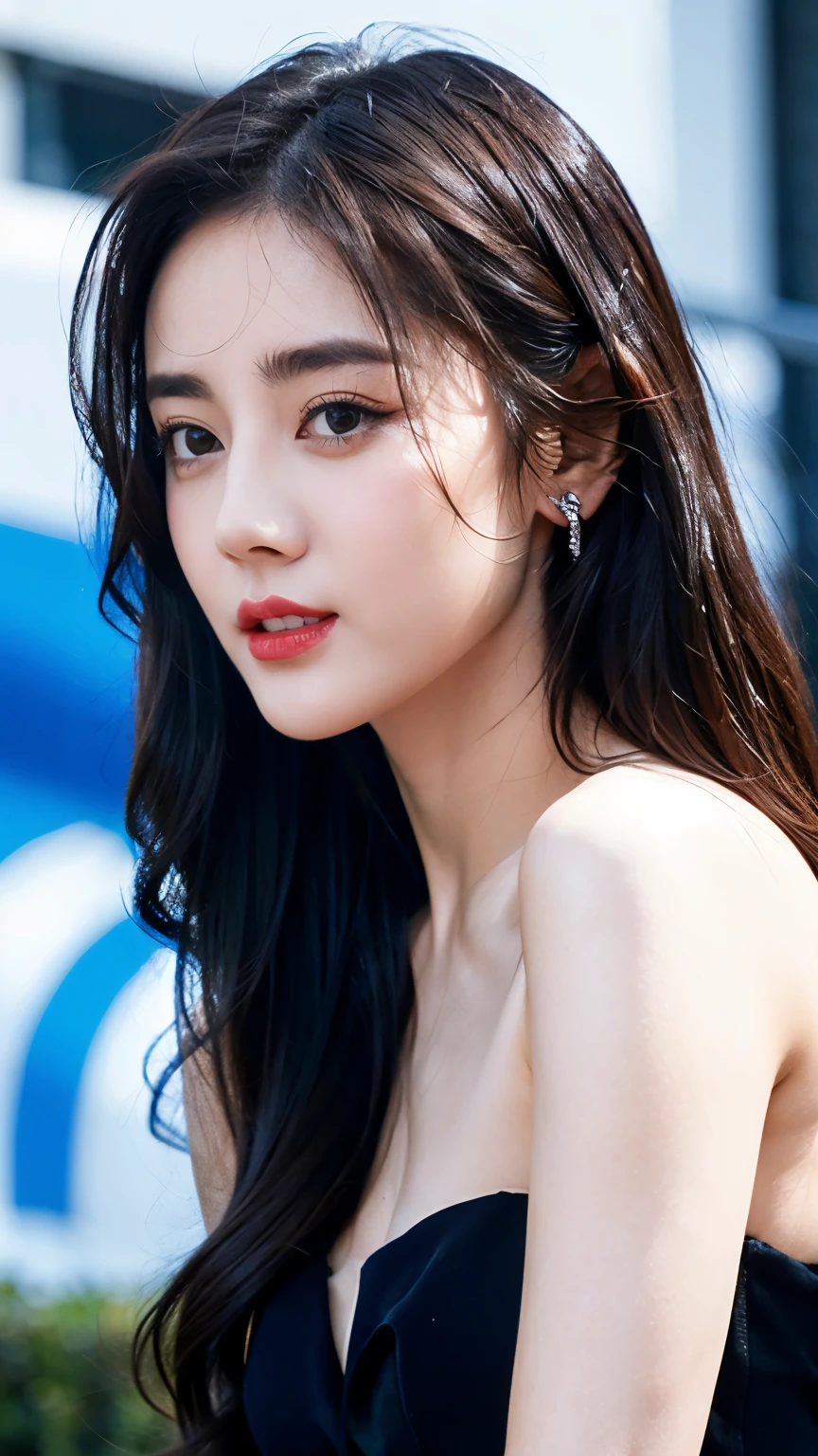 Ultra HD resolution,artistic photos,21year girl,earrings,long hair,Cold white skin,D cup, messy hair , messy hair ,Ruddy face