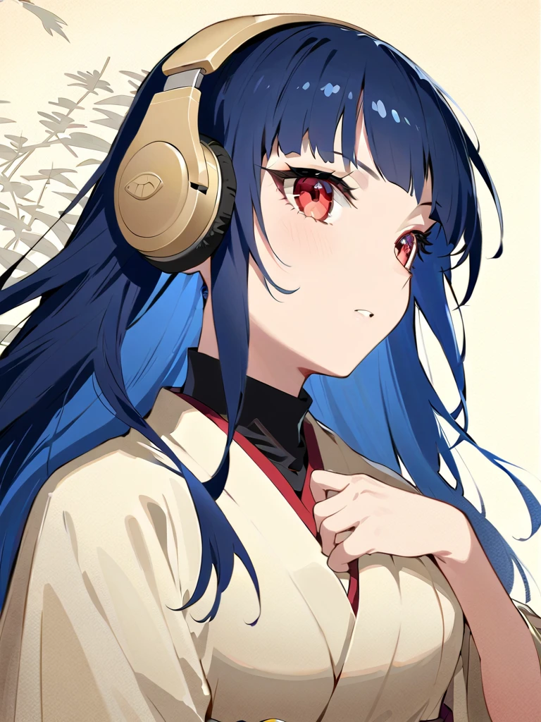 masterpiece, hires,high resolution, best quality, large breasts, mature female, upper body, wolf ears, black hair, red eyes, surprised, holding phone,
<lora:Headphones for animal ears:1>headphones-for-animal-ears