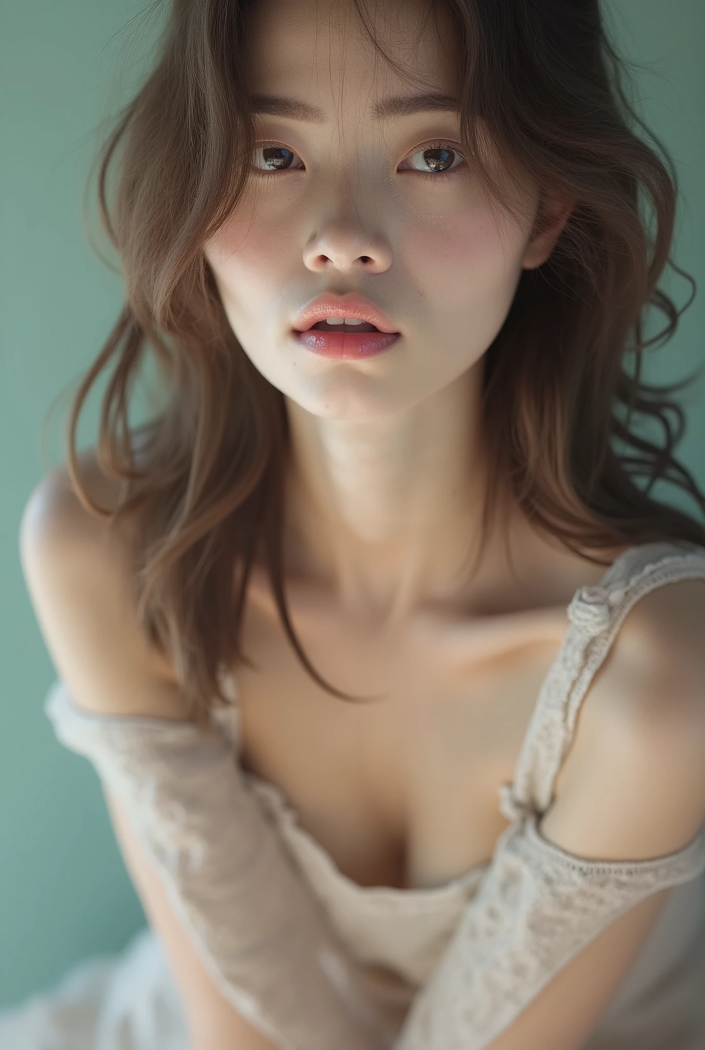  open your mouth slightly,  shortcuts, ,((Very slim legs)),(( very thin waist)), Skinny ,(( very small butt)),(((Very thin thighs))),((( very small breasts))),(Very flat ), A beautiful girl with a thin body , skin is exposed on the navel and the area around it , open your mouth slightly,   Smile ,  anatomically correct, accurate,  high resolution,  high detail,  very detailed,  textured skin,  Sony FE GM, Aperture F1.8, Focus: 135mm, Oriental face ,The face of a Korean idol, face like a Japanese idol, The fabric of the costume is very thin ,Midsummer,