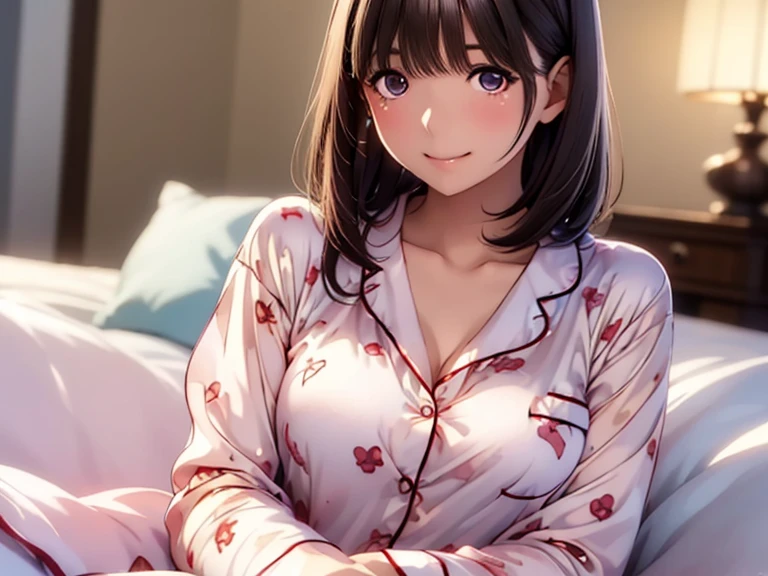 masterpiece,8K, (Highest quality), (Best Shadow), Dynamic Lighting, ((((night)))),(((god々Forest))),(((moonlight))),(flower),(Maximum resolution: 1.2), (smile),Highly detailed face and skin texture, Delicate eyes, Blue-gray eyes, double eyelid, Natural Cheeks, White skin: 1.2, (Glossy Lips: 1.4),(pretty girl:1.3), (Wavy long hair), (Light brown hair),((Cute pink yukata)),large breasts,((Japanese-style room)),(Sitting),((Her chest is exposed))