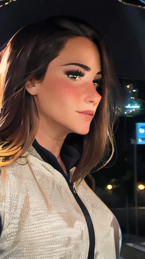 8k, RAW photo, best quality, masterpiece:1.2),(realistic, photo-realistic:1.37),Tokyo street,night, rain, wet,cityscape,night, cyberpunk city,soft light,1girl,, extremely beautiful face,bust,put down hands,Random hairstyle,Random hair color,Random expression,pigsney