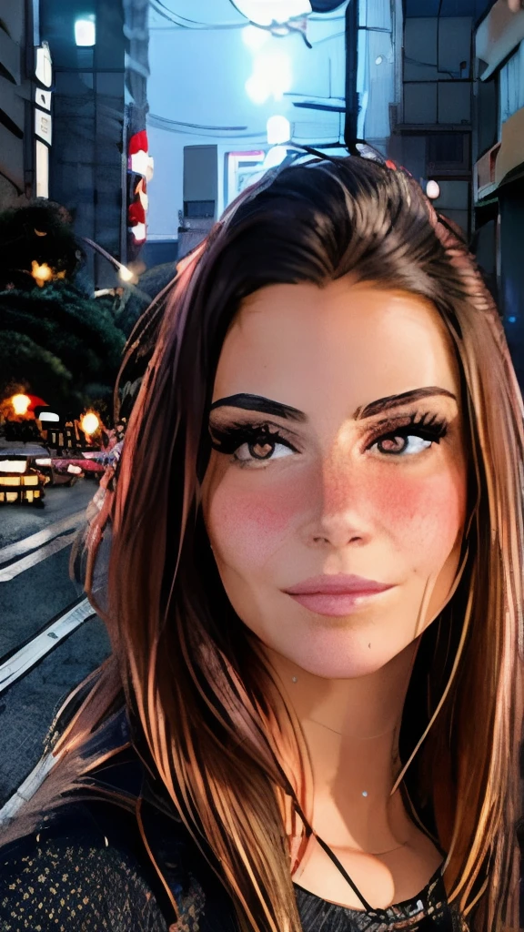 8k, RAW photo, best quality, masterpiece:1.2),(realistic, photo-realistic:1.37),Tokyo street,night, rain, wet,cityscape,night, cyberpunk city,soft light,1girl,, extremely beautiful face,bust,put down hands,Random hairstyle,Random hair color,Random expression,pigsney