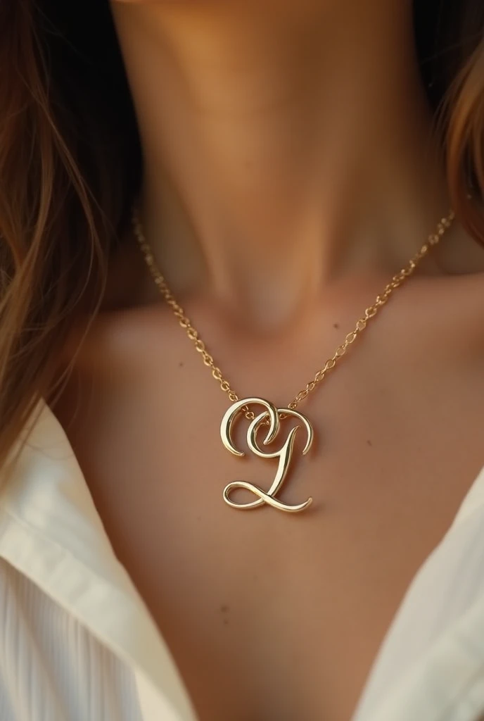 Letter A and J pendant 

