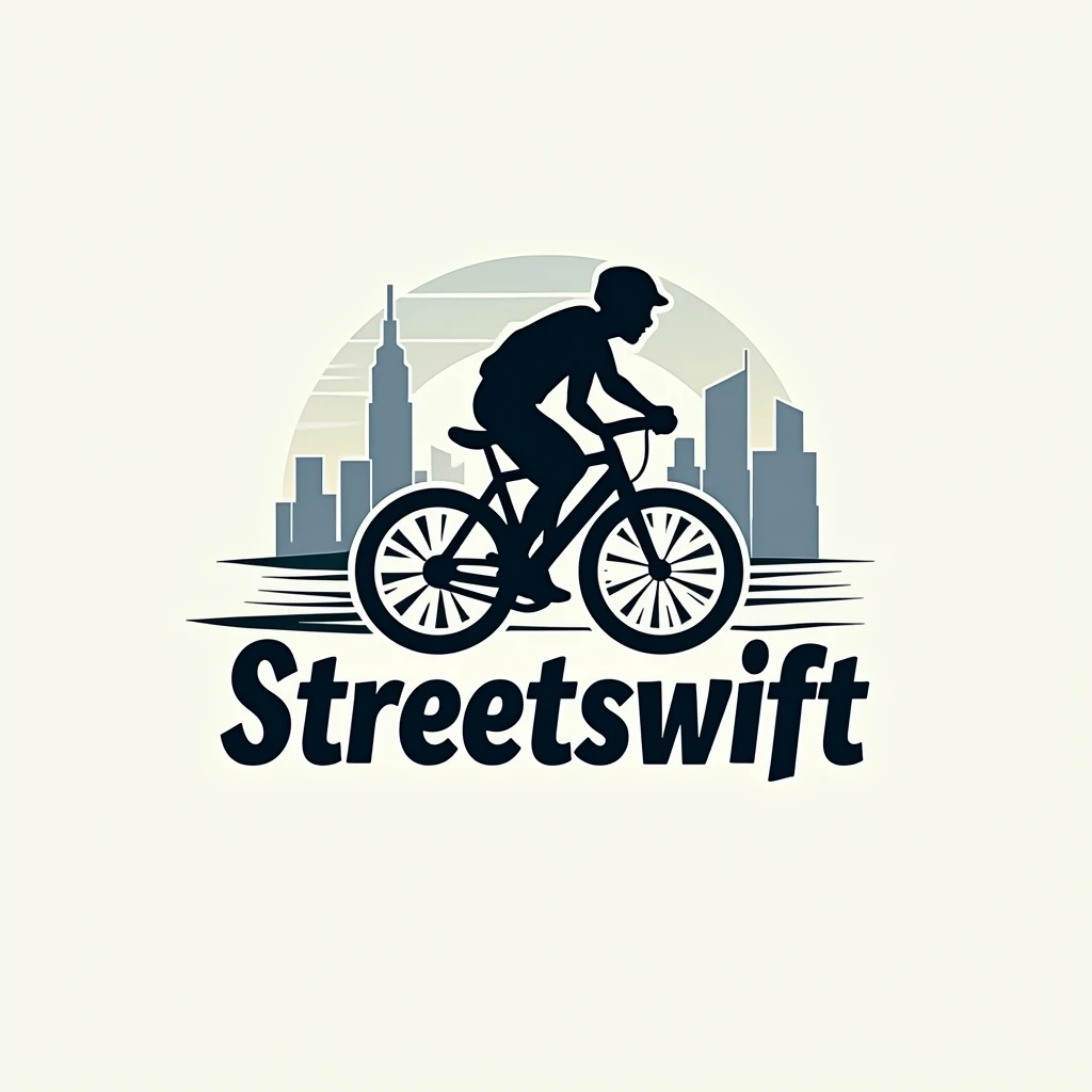 Logo for my page called "StreetSwift" vlogging page with some bicycling videos on urban city