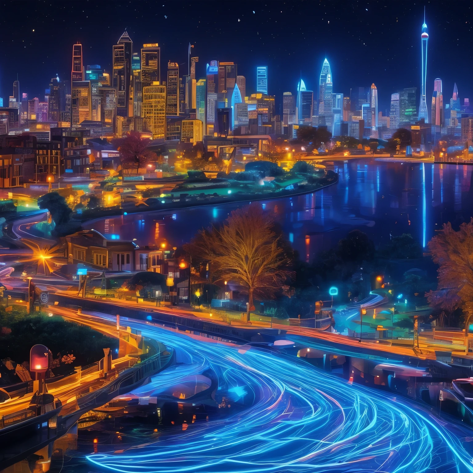 (Masterpiece,  best quality :1.2), landscape, Written with an illumination pen,  Artwork