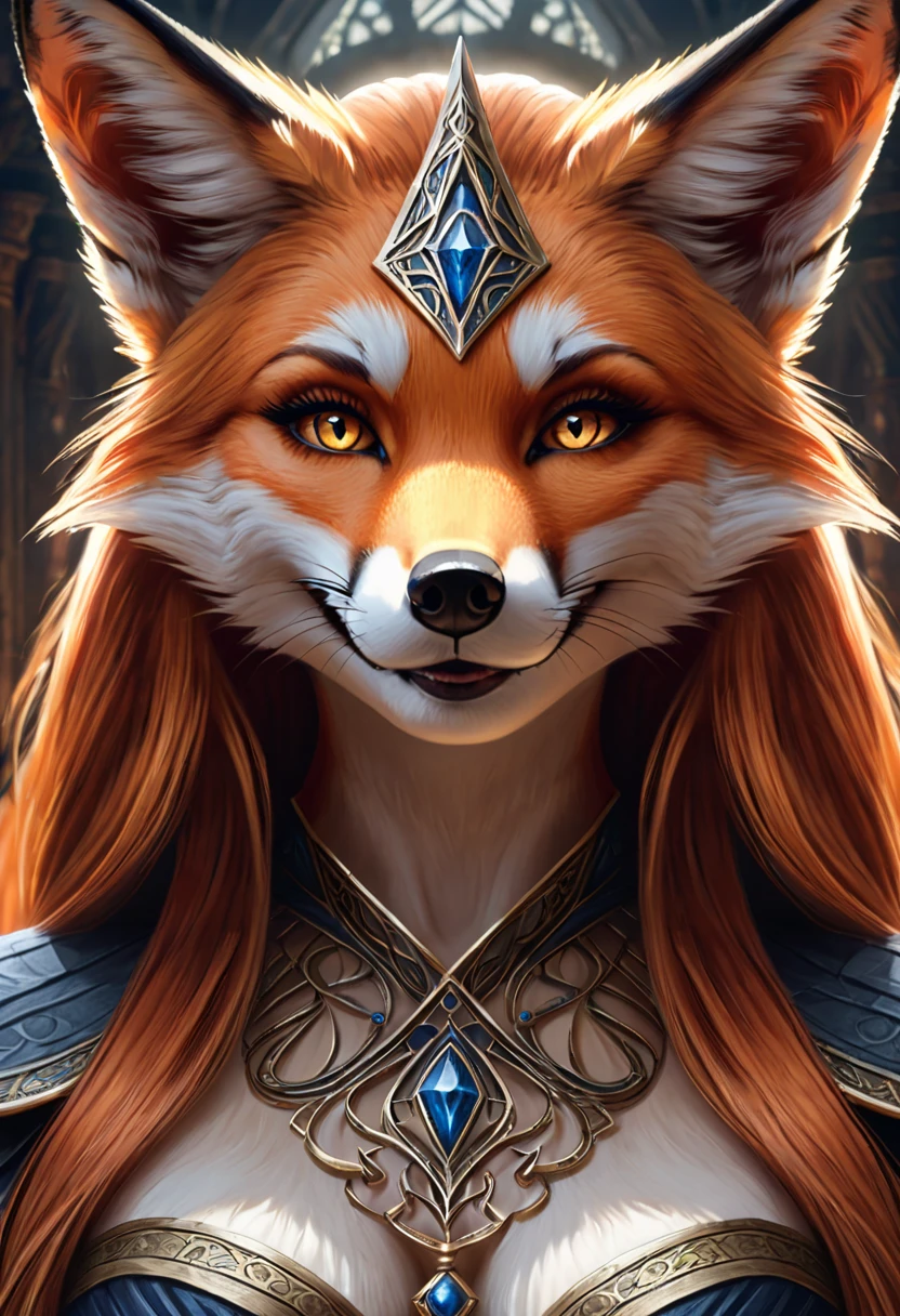 Anthropomorphic feminine fox-centaur princess. fully body. Official Art – An Award-Winning Digital Masterpiece In 4K Ultra HD, Extreme Detail And Intricate Realism. Symmetrical Face. This Concept Art Brought To Life By The Hands Of Artists Like Wlop & Artgerm In A Stunning 2D Vector Illustration. Background Is A Panoramic Vista.