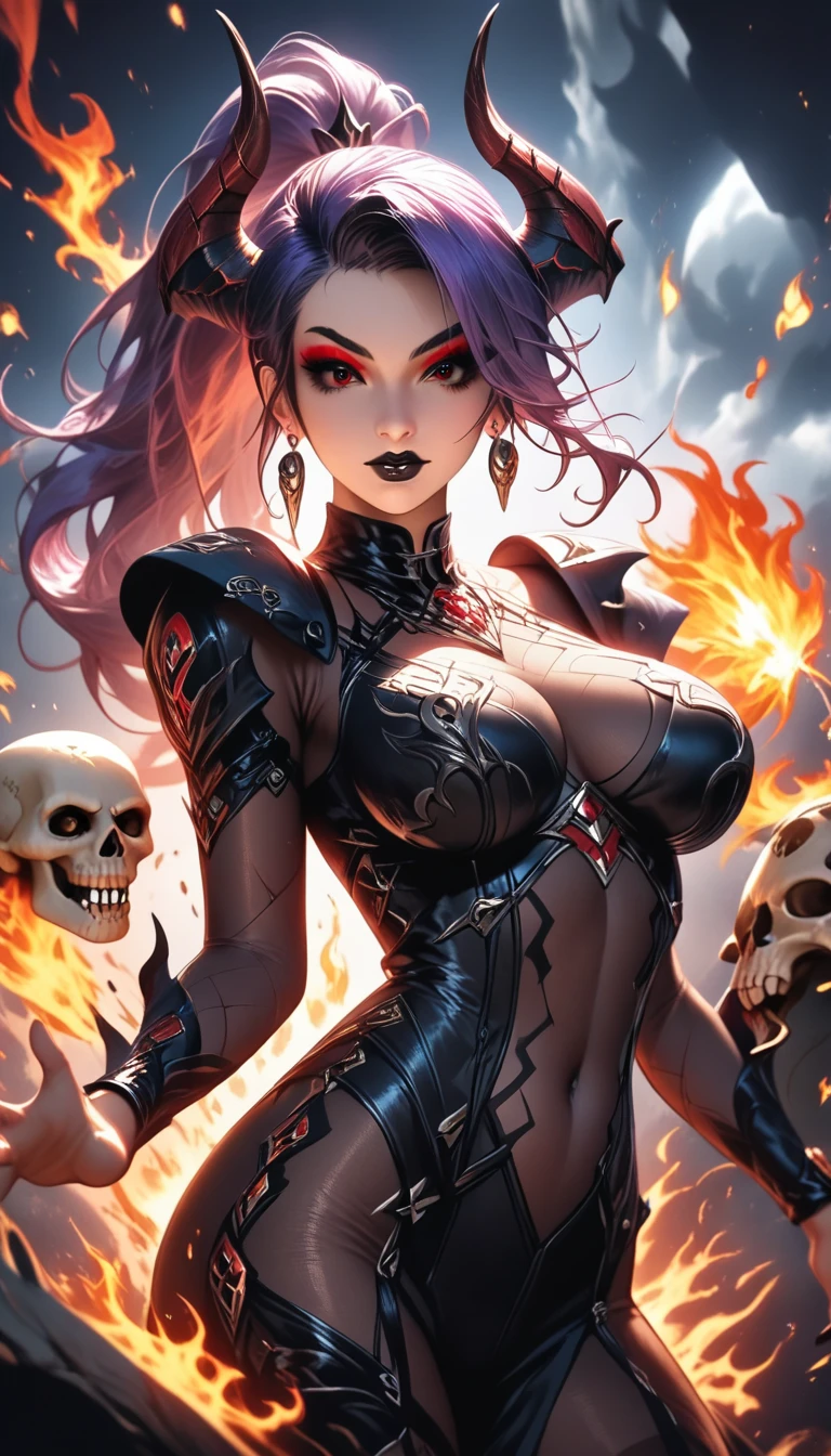 Close-up cameltoe focus, angwh, ((photoshoot)), from below, buxom demoness, flame_atronach, mature, milf, full body portrait, posing for onlyfans, slutty ?????? succubus, day of the dead, bodypaint, armoured pauldrons, scary detailed art in color, rage, sultry, amused expression, busty, thicc curvy hips, sexy, alluring, ?????? posing with open legs, tiny thong panties, cameltoe, highly detailed fantasy art, beautiful fantasy art portrait, intricate detailed digital art, highly detailed digital painting, digital art fantasy art, mark brooks detailed, detailed fantasy digital art, amazing detail digital art, close-up portrait demoness skull, by Todd Lockwood, liquid metal girl