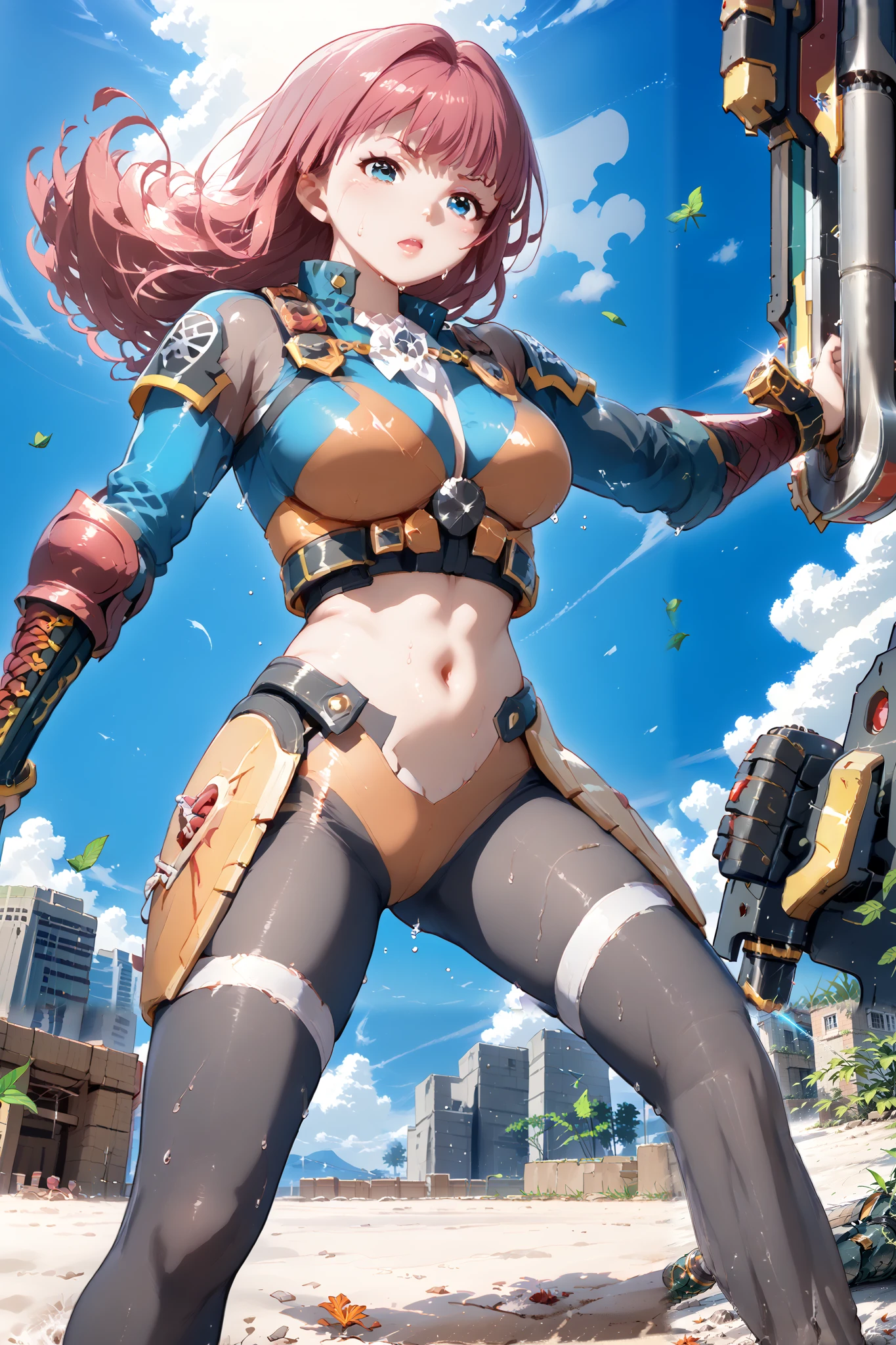 ((high quality)), ((masterpiece)), 8k, 2girls, body armor, light rays, extremely detailed wallpaper CG unity 8k, game cg, looks at the viewer, gloves, boots, whole body, watch, computer, mask, drone, mechanical weapon,
