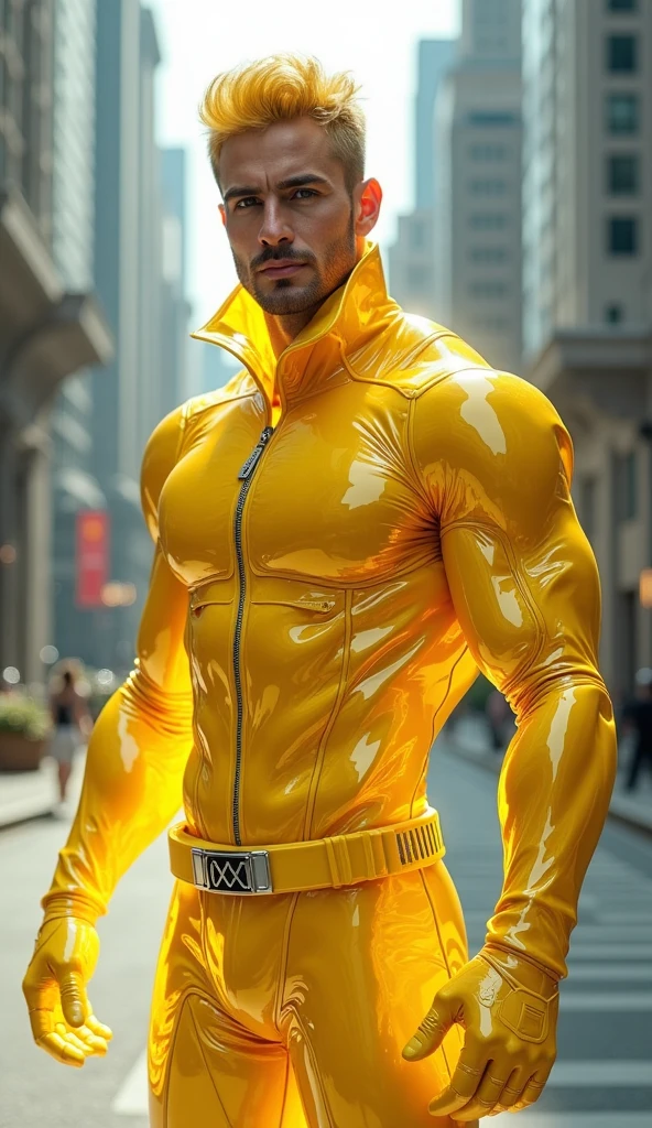 (absurdres, highres, ultra detailed, Ultra HD), ((tall handsome muscular man with a strong physique, solo, male model modern clothing, Full length portrait: 1.5, wearing a flowers patterned zip-up jumpsuit that is unzipped revealing his chest and abs, bulge: 1.2, verious flowers around him, jewellery, the man is standing comfortably in the flowers,)), beautiful, gorgeous, wet, mature, perfect eyes, sexy gaze, (looking at the viewers romantically), perfect body, smooth skin, a hot glow in his skin, extra large chest, largest breasts, extremely large pectorals, big nipples, breathtaking grandeur, model pose, colorful, artistic, focus on his calm facial features, elegant look, sexy posture, full body view,