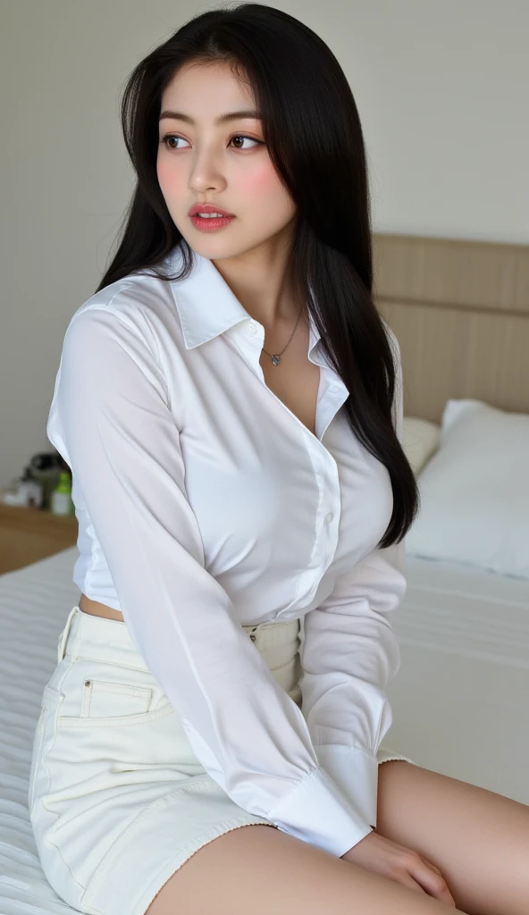 NSFW,{{{masterpiece}}}, {{{highest quality}}}, {{Super detailed}}, {shape}, {{very delicate and beautiful}},
break,{18 year old high school girl:smile},{{white shirt}},{{{Red tight mini skirt:leather}}},{pussy}},{{sit on a chair}}
break,{{Raise your hand}}