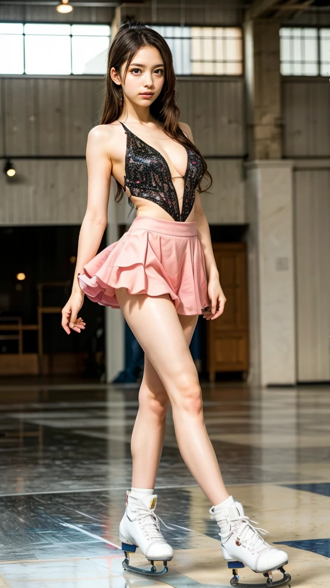 (masterpiece, best quality:1.5), highest quality, High resolution, super detailed, Realists, Full body photo of a brunette 22 year old woman, detailed and beautiful eyes, beautiful detailed lips, very detailed eyes and face, longeyelashes, 22-year-old woman in a purple shiny satin tank top and a white pleated skirt, Beautiful and colorful makeup, elegant and noble々Pose,shiny satin headband,, City as background, bright daylight, bright colors, fine brushstrokes, Portrait style, beautiful color palette, glowing skin, First-class rendering, that captures every detail, enchanting atmosphere, (perfect anatomy:1.2), (The stunning woman wears a purple satin tank top and a white pleated skirt. She smiles flirtatiously., Showcasing her figure (magnificent panorama view:1.2)