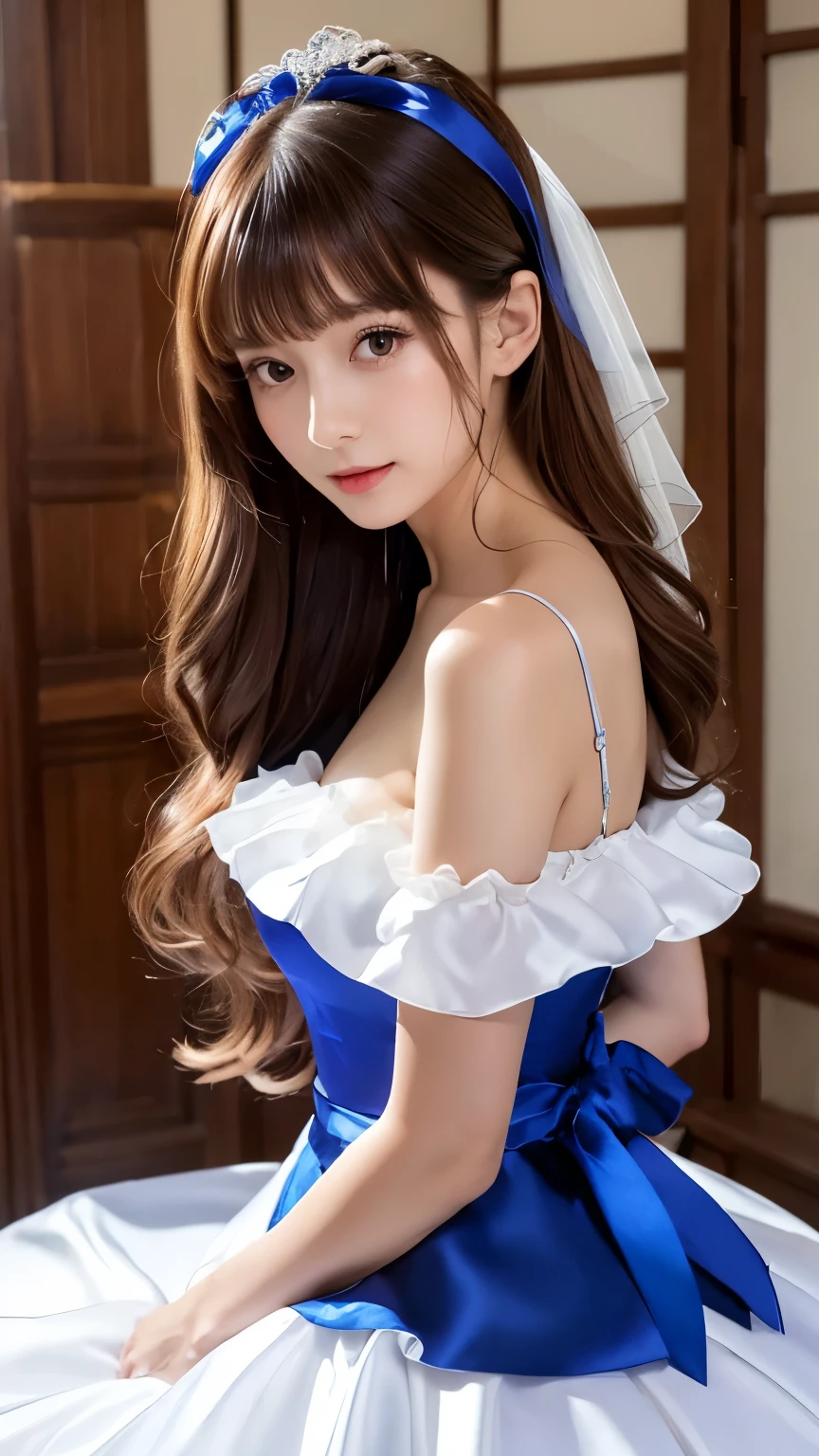 NSFW,(camel toe),(table top, highest quality:1.2), ,In 8K, big ass、Sexual attraction、damp crotch、big breasts、cleavage、beautiful thighs、、In underwear、Raw photo,、long hair, (blue eyes, lolita fashion, :1.2), Full body Esbian, amazing beautiful girl, face light, professional lighting, cinematic lighting, detailed face, background bokeh