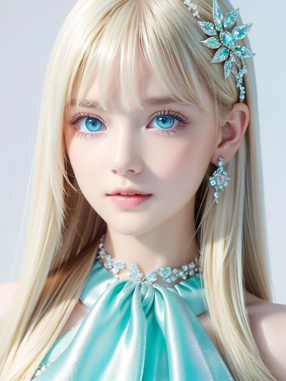 Completely naked、White Background,Upper body close-up、 Shiny, Firm, glowing skin, Bangs between the eyes, Beautiful luster, Platinum Blonde Hair, Twin tails, eyeliner, A very beautiful and innocent 15-year-old girl, High resolution big beautiful light blue eyes, beautiful and adorable girl, ((beautiful girl、Ultra-high resolution、The lighting is bright、Precise needles without discomfort))、Small Face Beauty、Very white and beautiful young々Fresh Skin、Round face、Nipples、White Background
