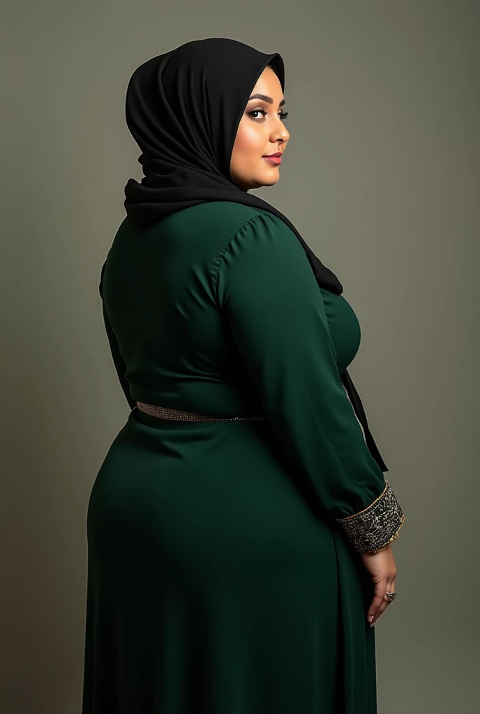 Hot beautiful busty Big boobies Traditional Indian girl in Saree wearing a thin gold Waist chain around her Navel. And covering her complete head tightly with Hijab as Muslims Wearing glasses 