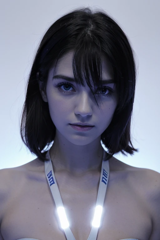 Give me the structure of a blue light device on a white background with the parts needed to create ultraviolet light
