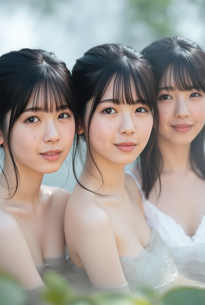 2 womans, hugging, Wavy hair, maid headdress, maid dress
looking at camera, white background, (natural skin texture, hyperrealism, soft light, sharp:1.2)