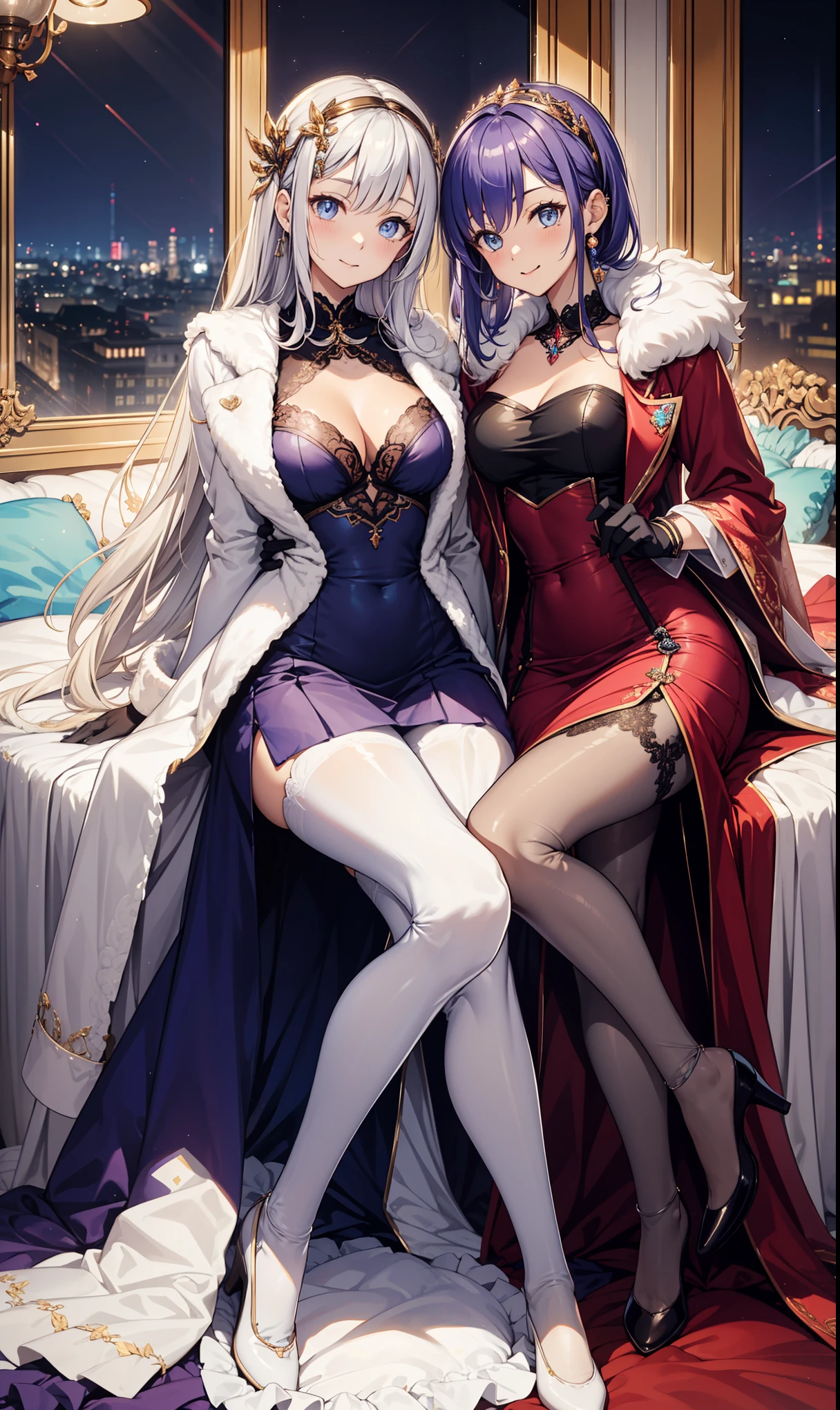 A dragon women with otherworldly beautiful which has snow white hair with skin to match, wearing a black spaghetti strapped dress. Her slim legs and small feet were visible for all to see.her chest with ample breasts.
