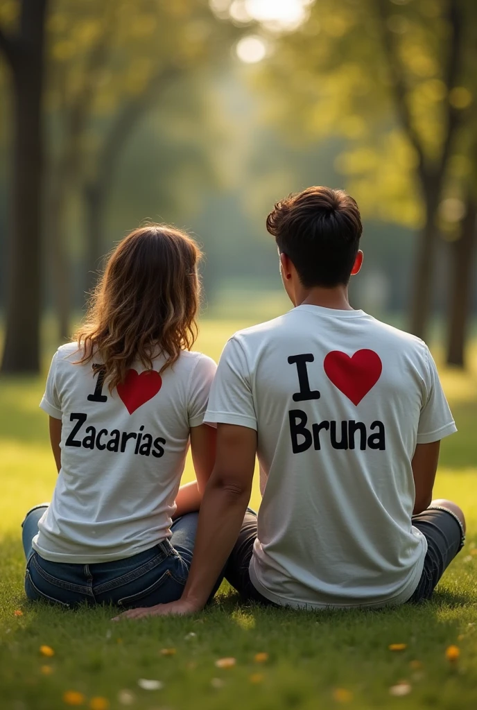 A muslim girl wearing a t-shirt printed Samira, and her husband wearing a t-shirt printed Younes, both holding a liver thier hands.