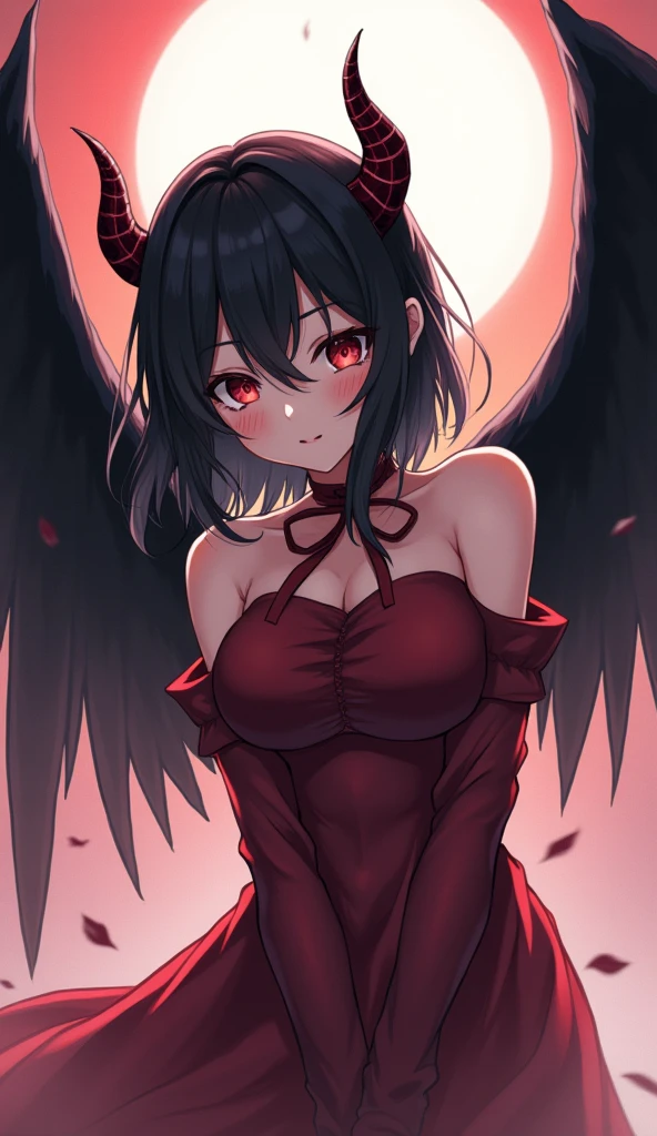 Dessine un perso de la serie my hero academia qui est une jeune fille tres belle avec des yeux rouge)et des aile 
